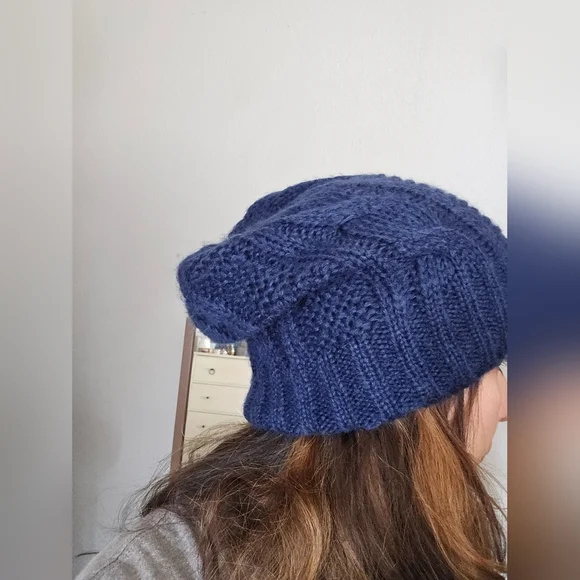 Cozy Blue Knit Beanie - Picture 9 of 9